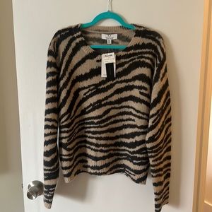 New-Never Worn Tags Attached 2023 Gorgeous Designer cashmere zebra print sweater